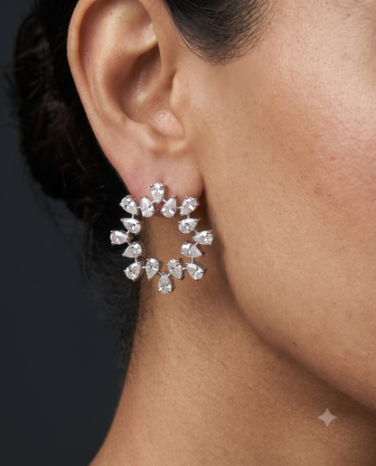 Spiral Pear Earrings
