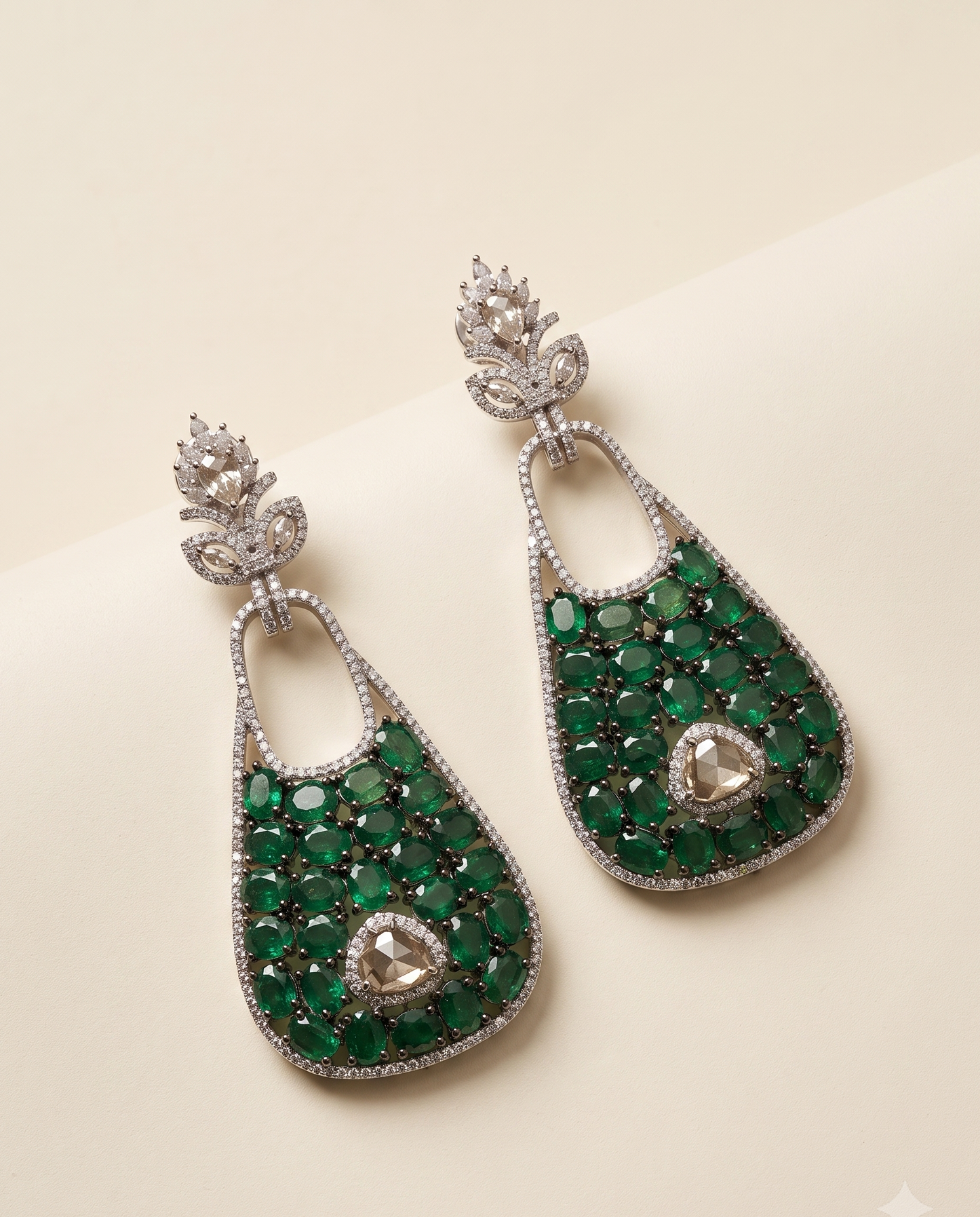 Statement Emerald Earrings