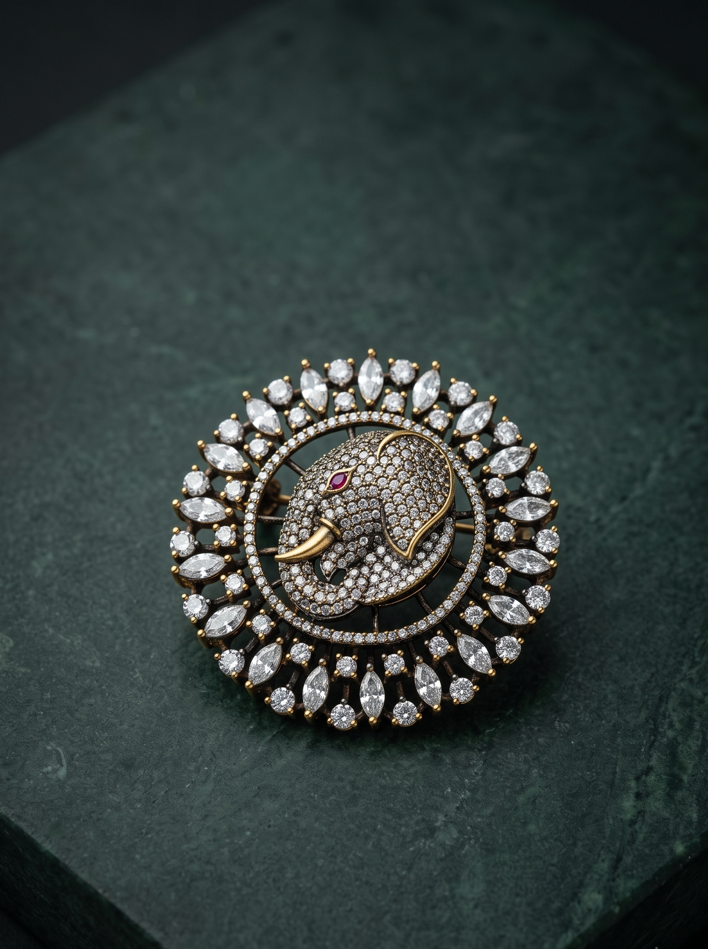 Gajraj Halo Brooch