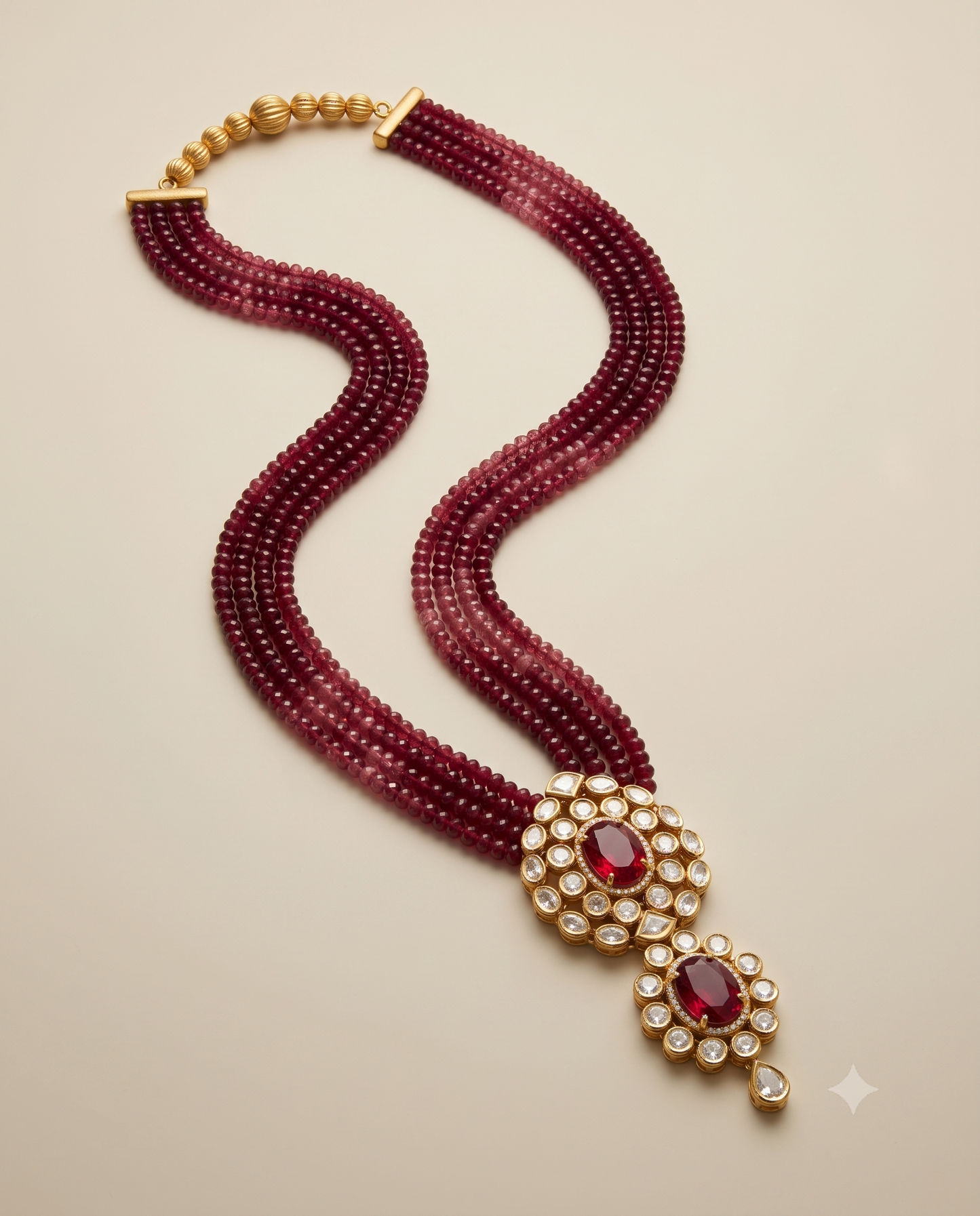 Polki Grace Ruby Necklace