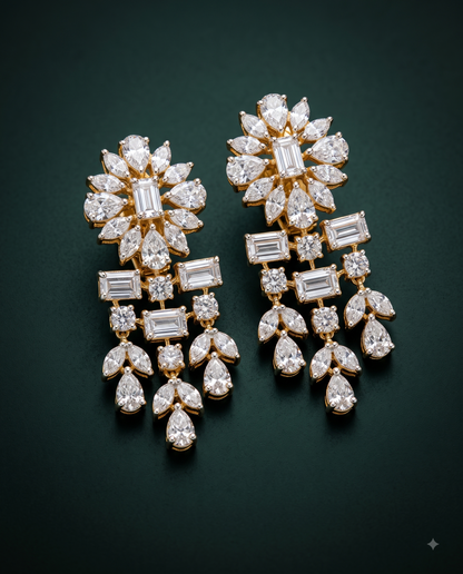 Pure Silver Sunburst Jhumkas