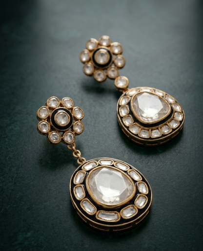 Royal Polki Chandra Earrings
