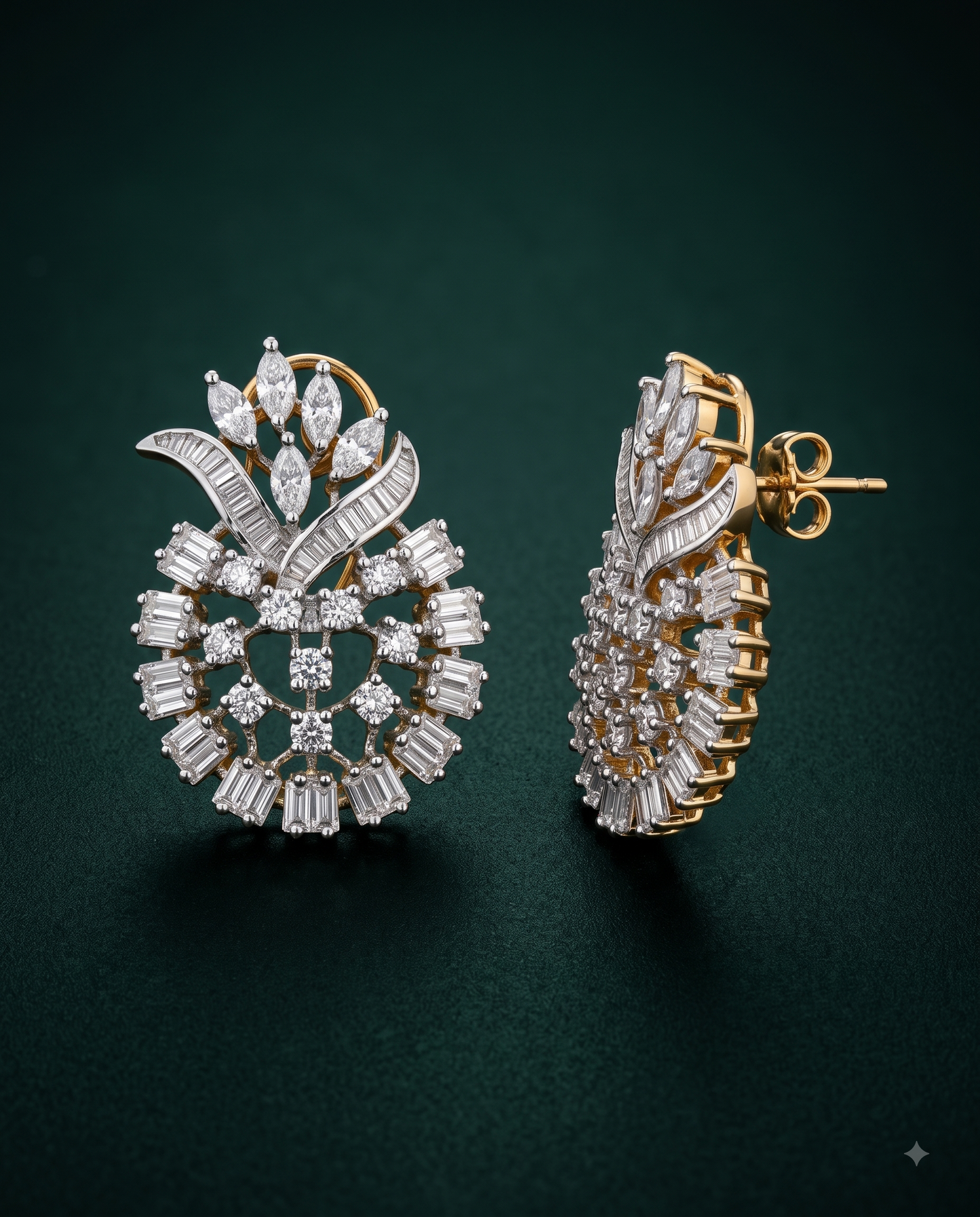 Pure Silver Crescent Studs