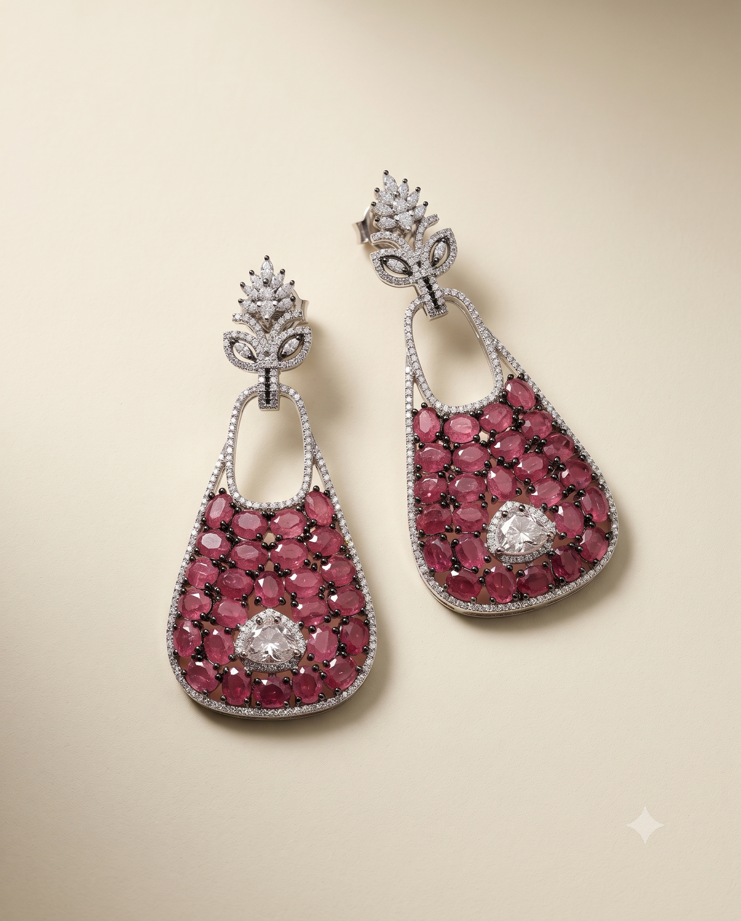 Statement Ruby Earrings