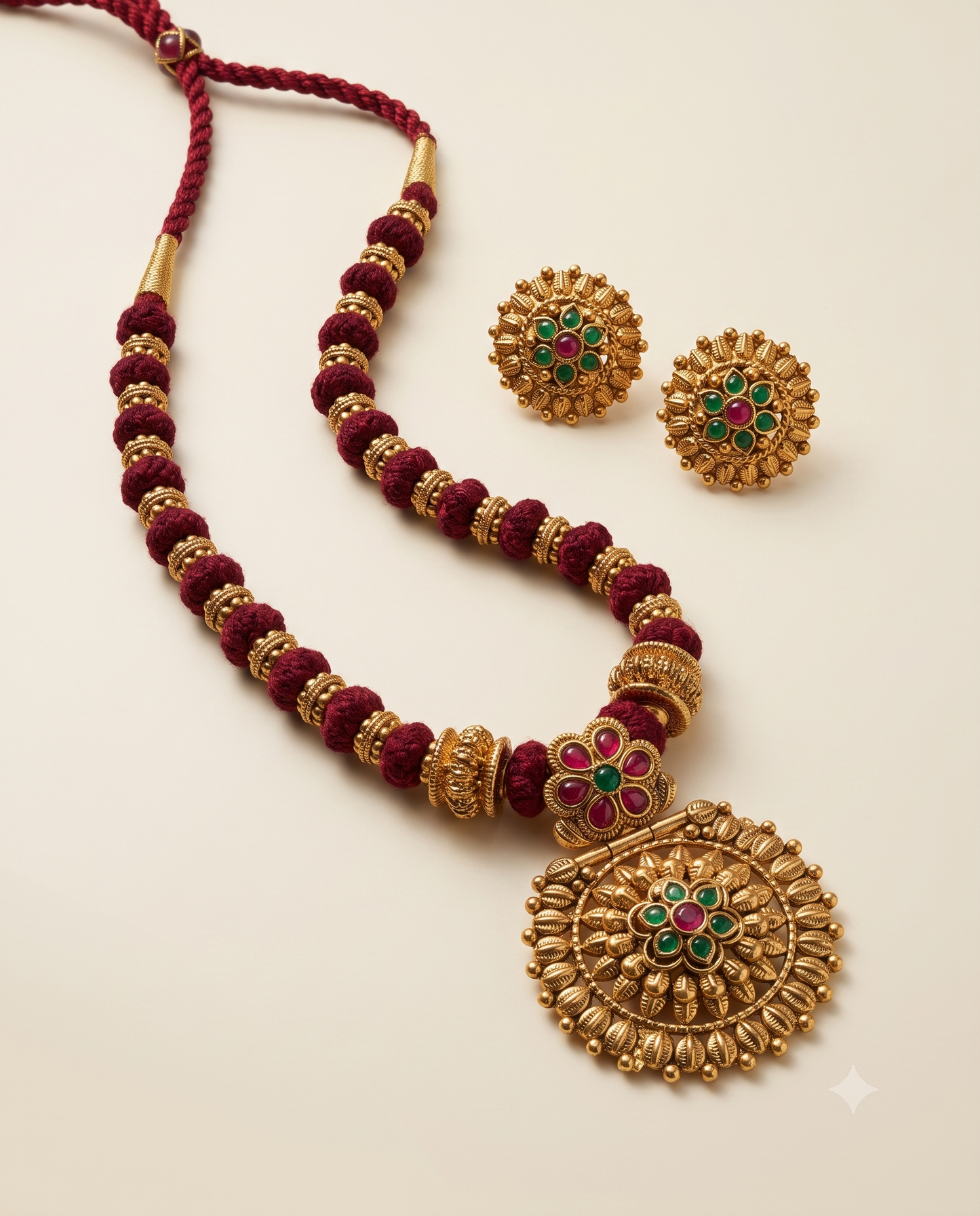 Golden Crest Necklace Set