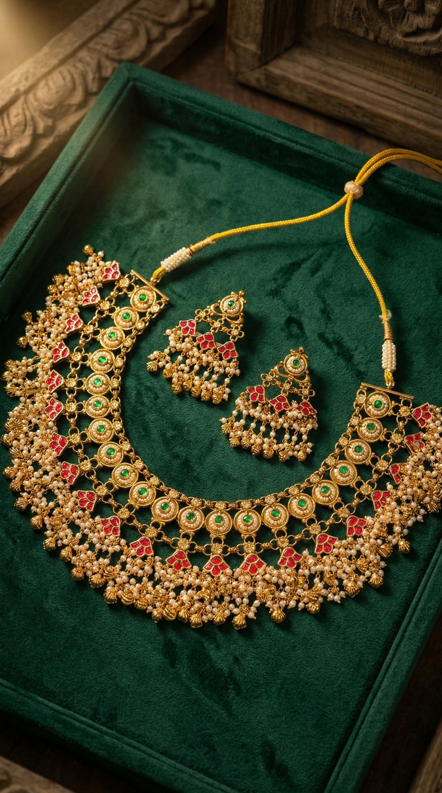 Golden Royal Necklace Set