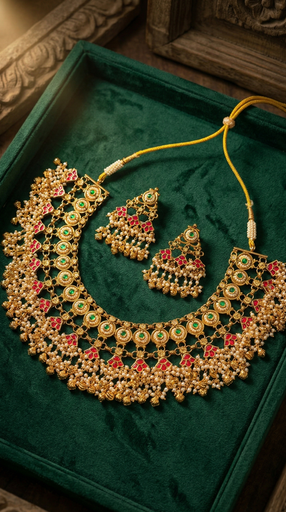 Golden Royal Necklace Set
