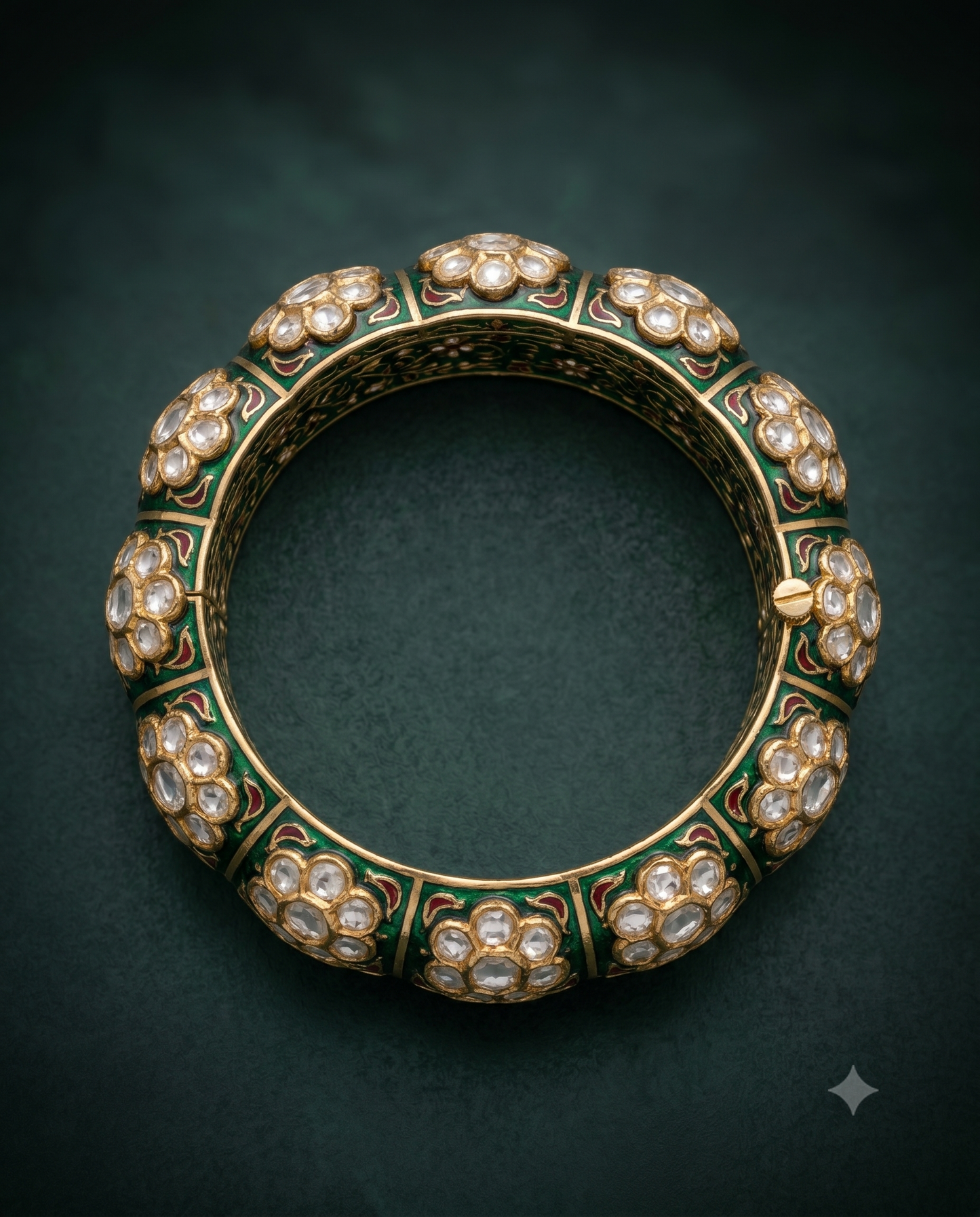 Polki Meenakari Kada Bracelet