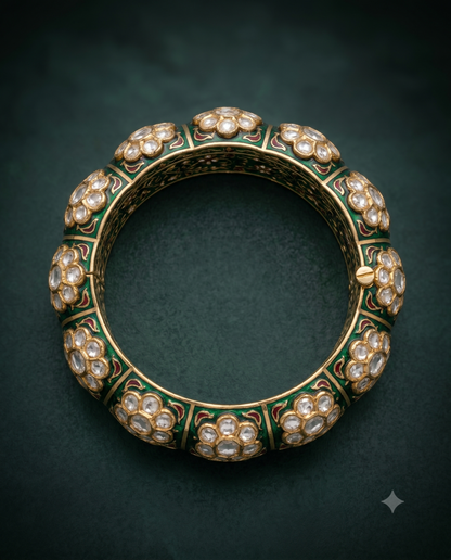 Polki Meenakari Kada Bracelet