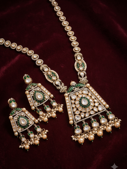 Empress Emerald Long Necklace Set