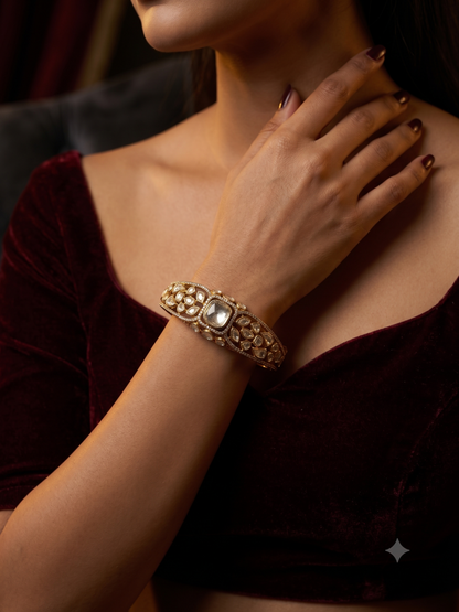 Polki Melange Kada Bracelet
