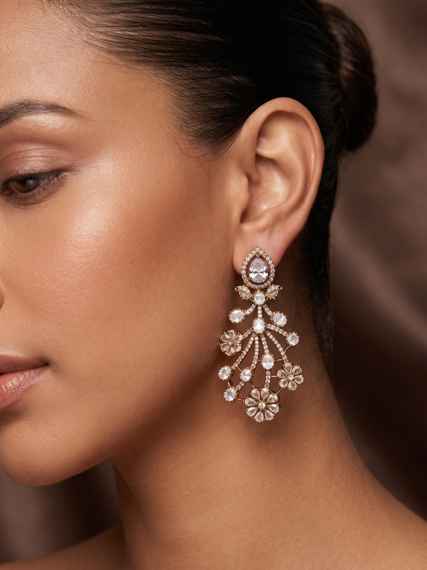 Polki Floral Bloom Earrings
