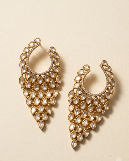 Polki Cascade Jhumkas
