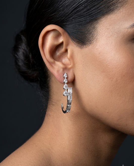 Twin Crescent Hoops