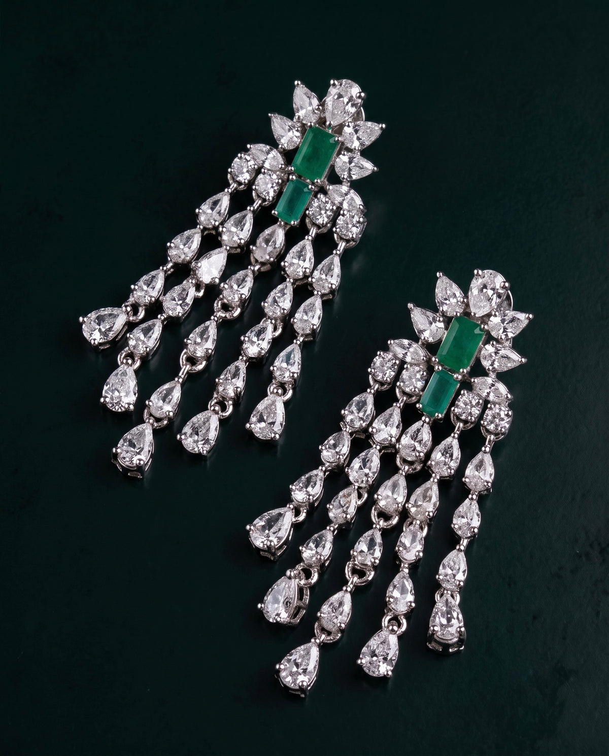 Emerald Cascade Necklace Set
