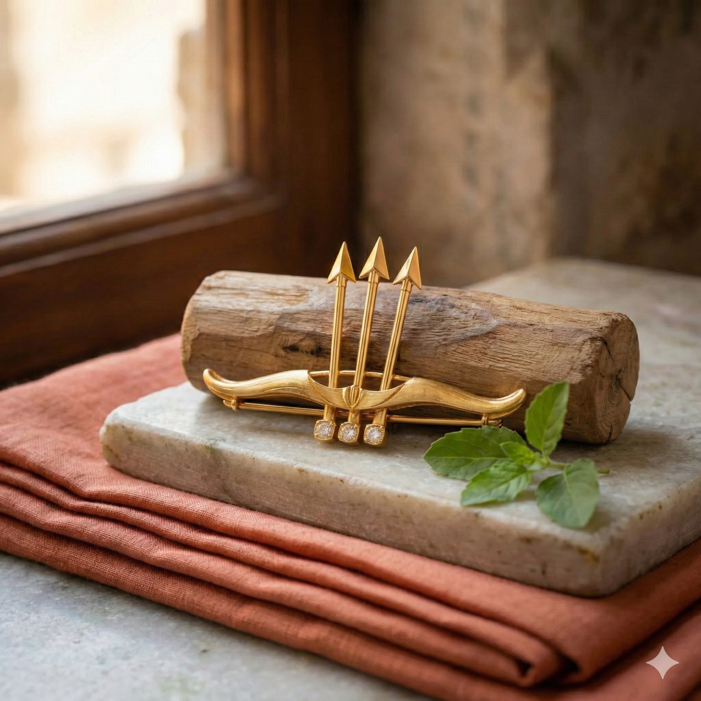 Pure Silver Divine Arrow Brooch