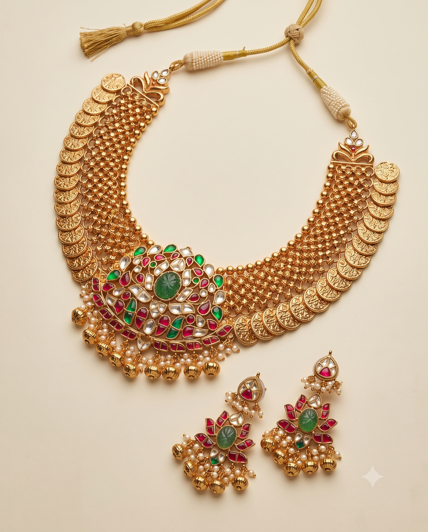 Golden Maharani Necklace Set