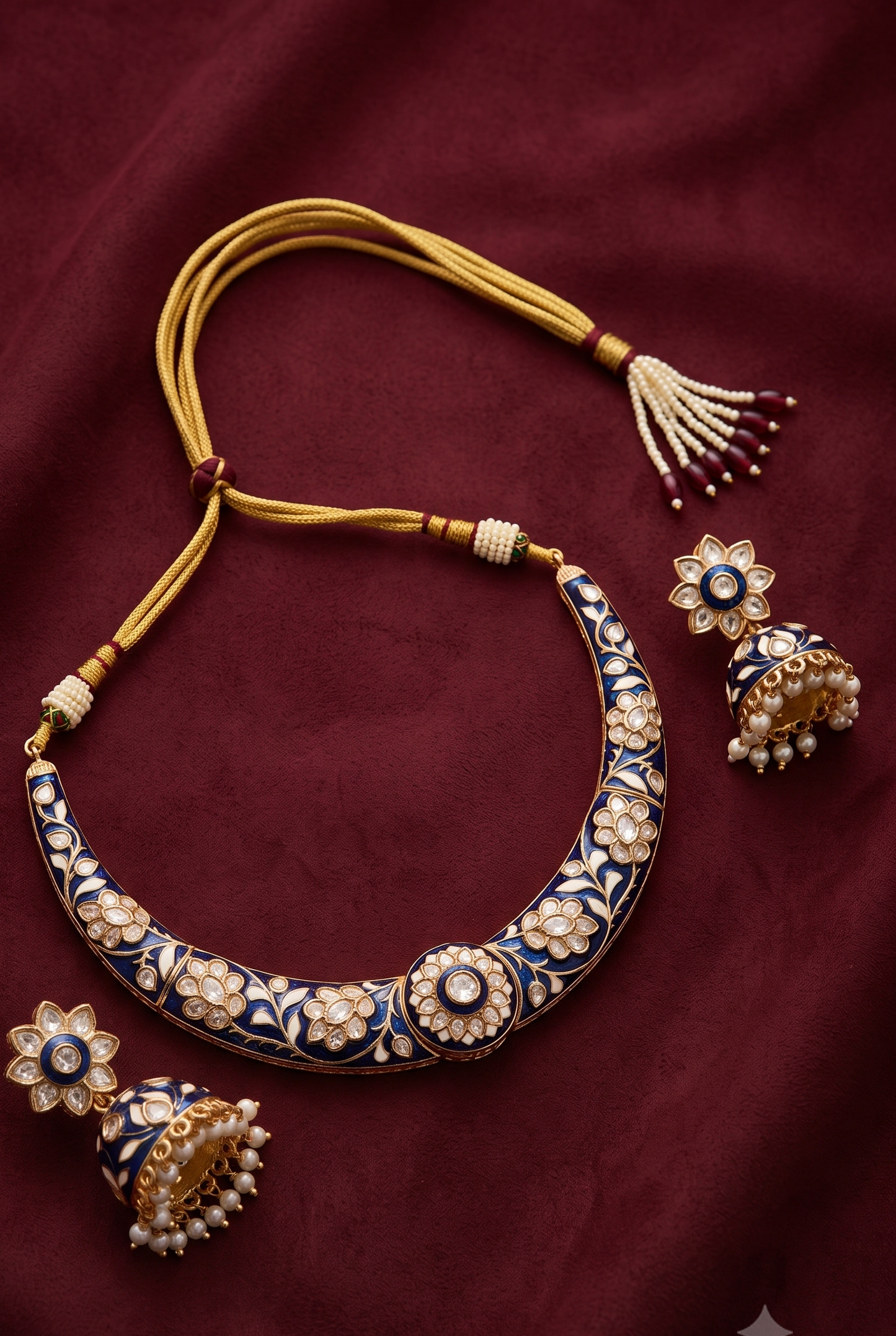 Noori Meenakari Hasli Set