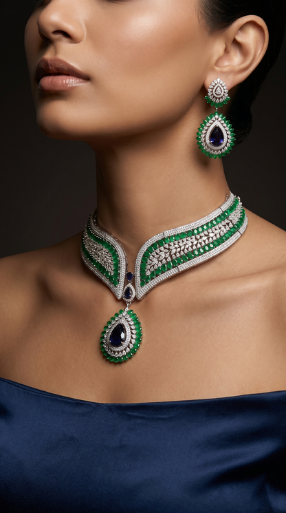 Emerald Nocture Necklace Set