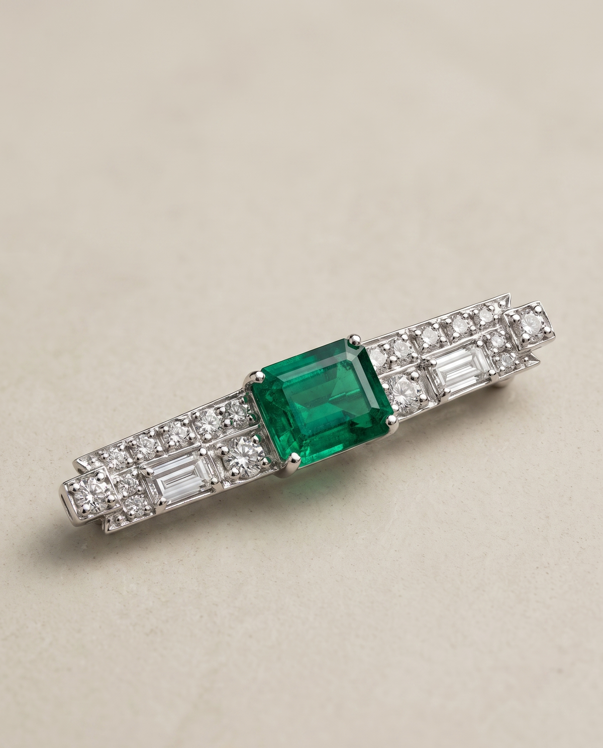 Pure Silver Regal Bar Brooch