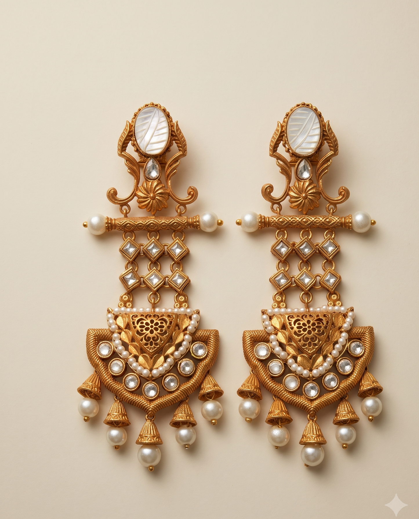 Golden Jharokha Earrings