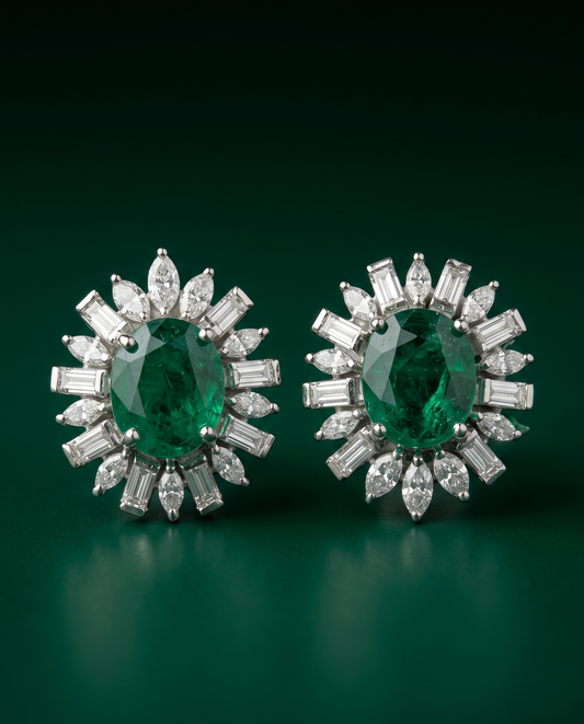 Pure Silver Starburst Studs