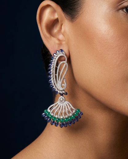 Vibrant Midnight Long Earrings
