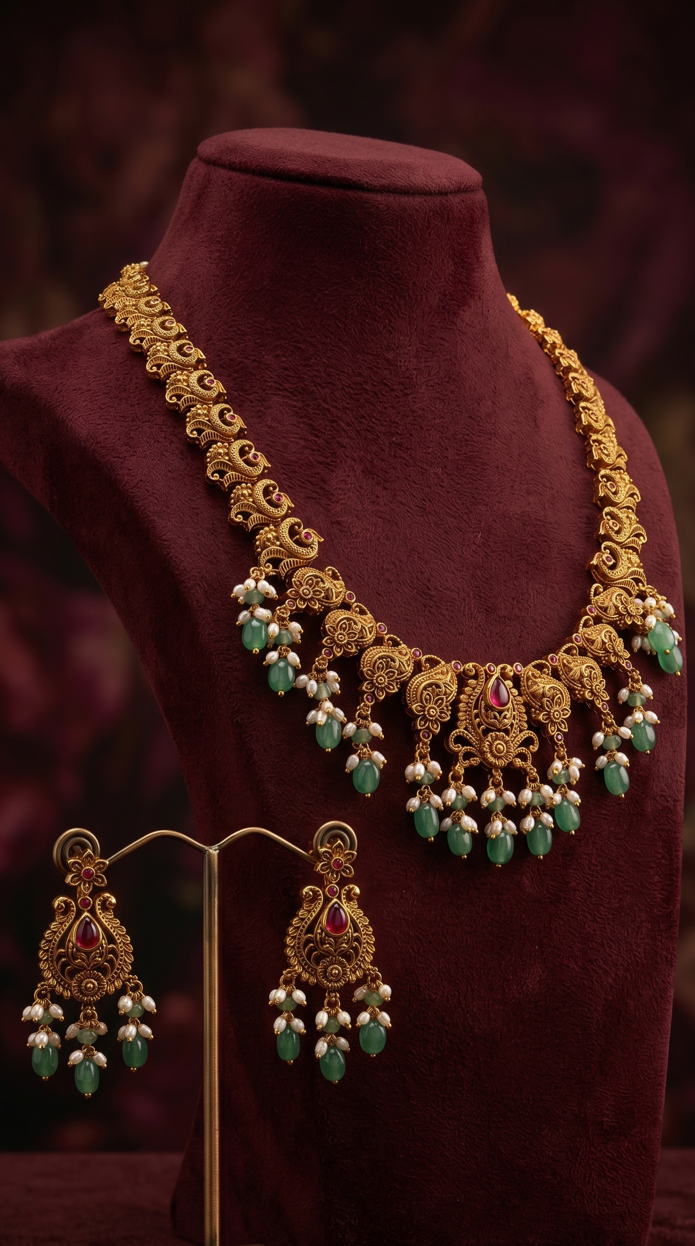 Golden Regal Necklace Set