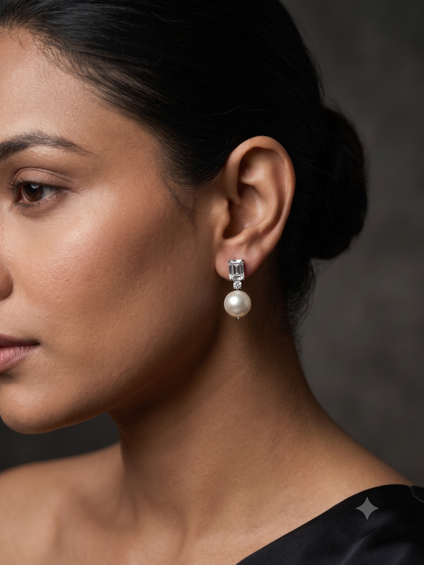 Emerald Pearl Studs