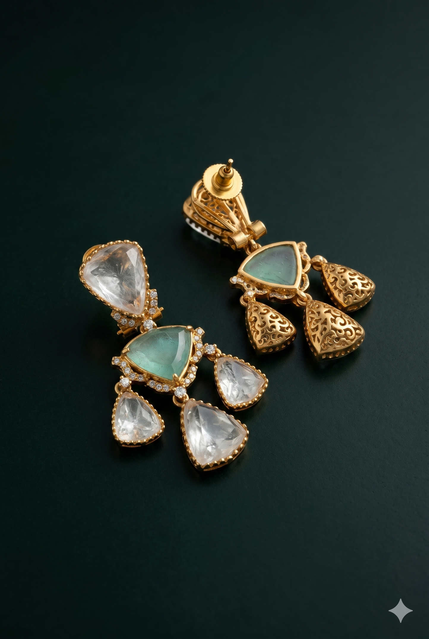Jade Polki Earrings
