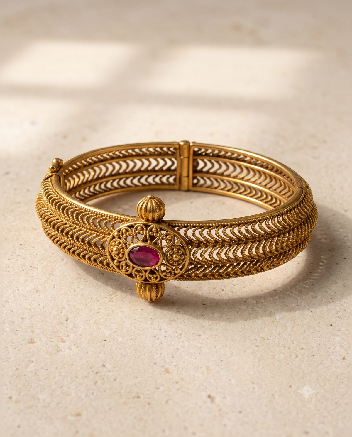 Padma Golden Kada Bracelet