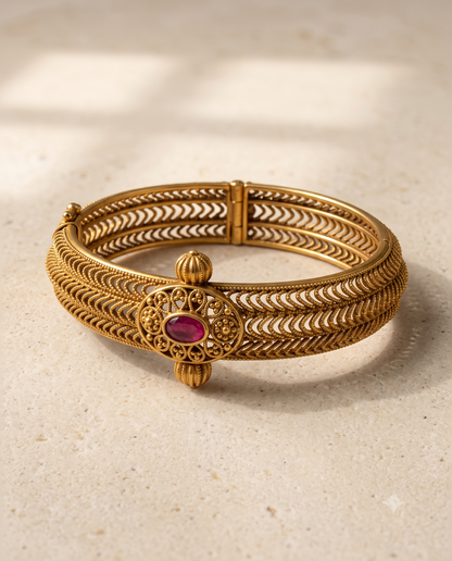 Padma Golden Kada Bracelet