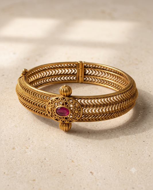 Padma Golden Kada Bracelet