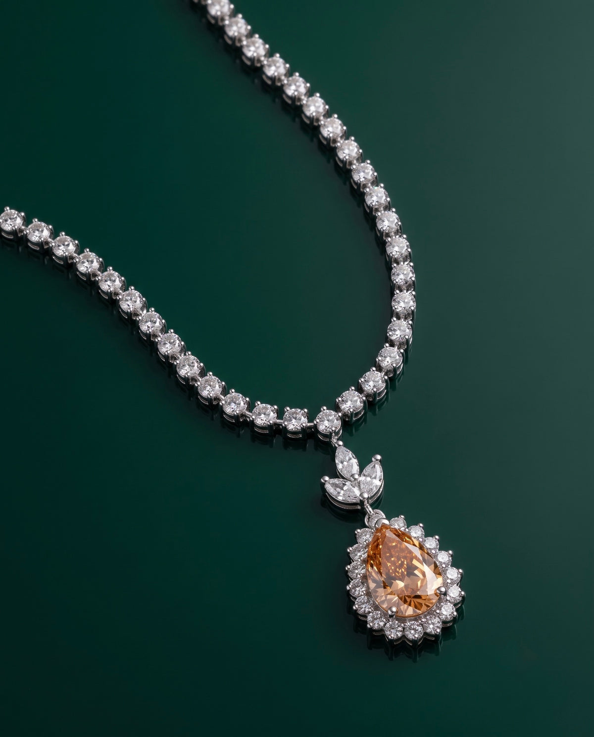 Amber Drop Necklace Set