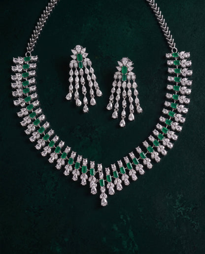 Emerald Cascade Necklace Set