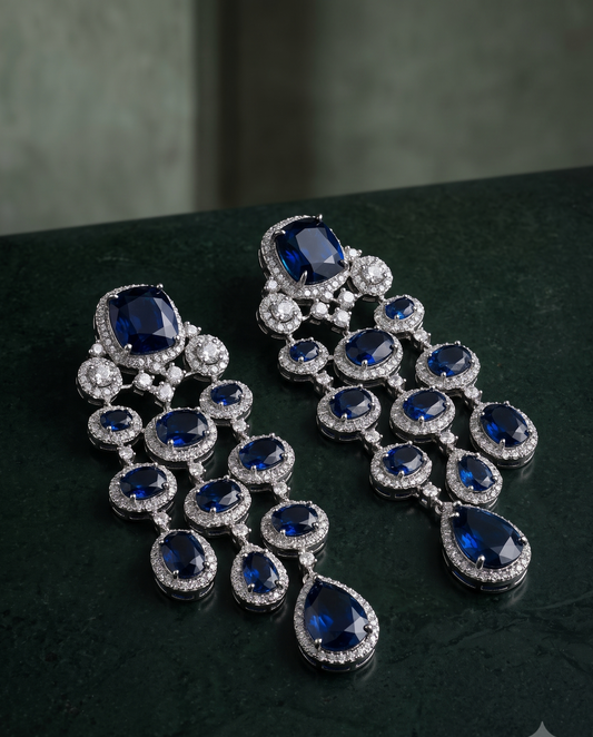 Bold Sapphire Danglers