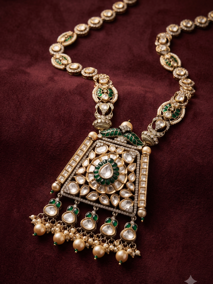 Empress Emerald Long Necklace Set