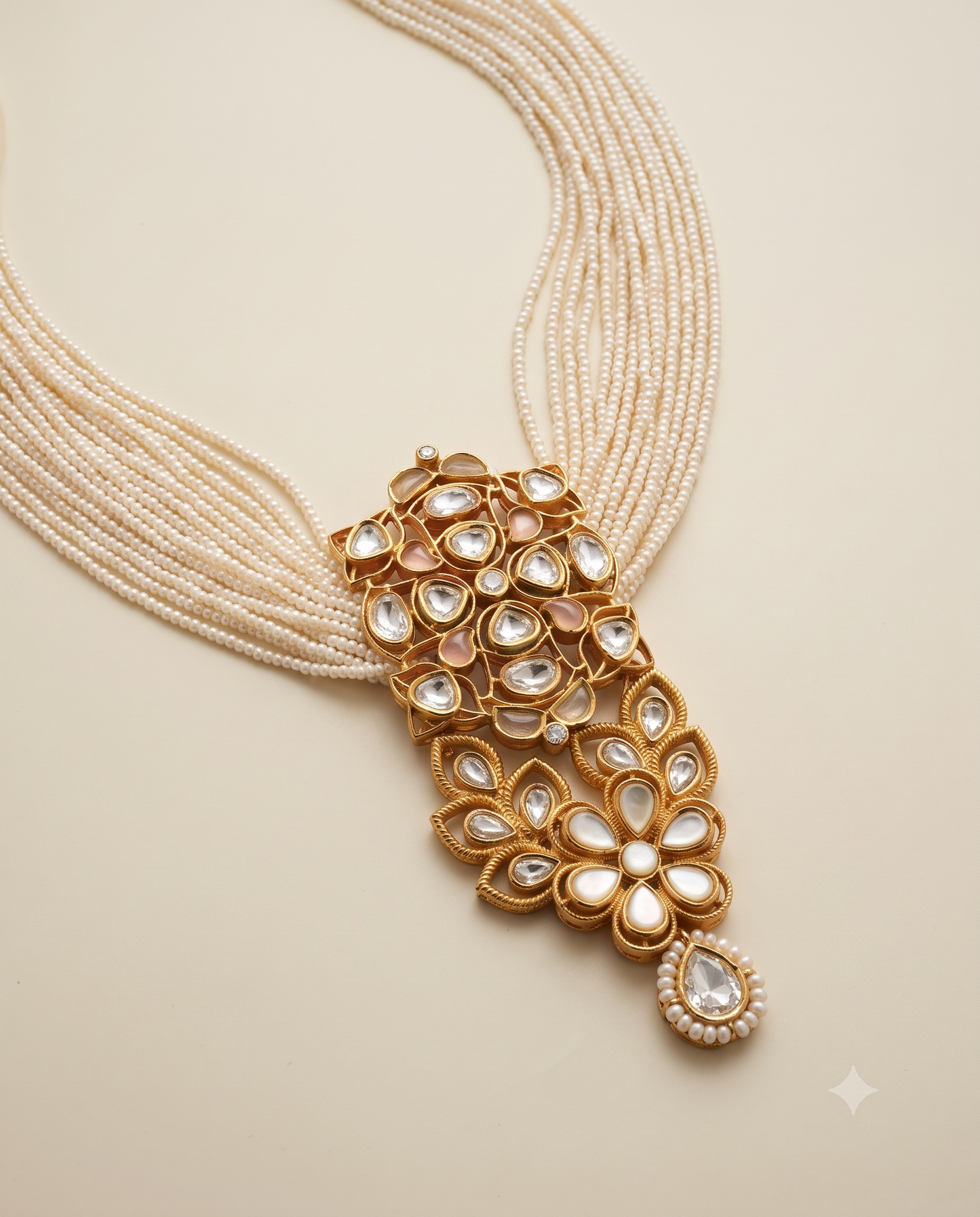 Polki Pearl Necklace