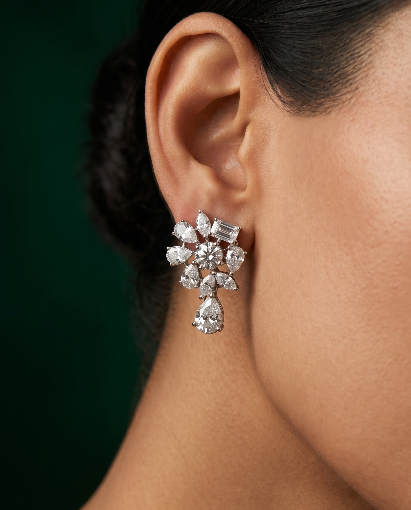 Pure Silver Deco Studs