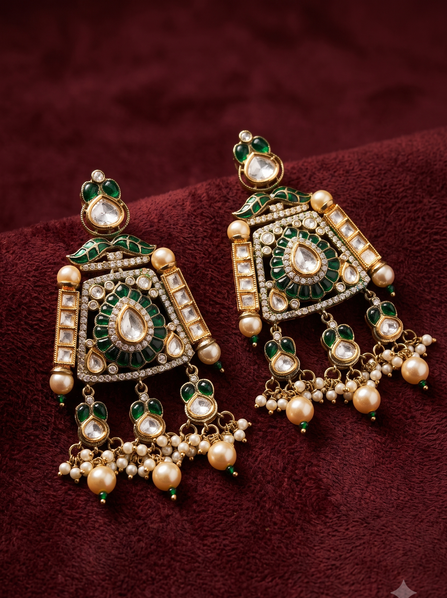 Empress Emerald Long Necklace Set
