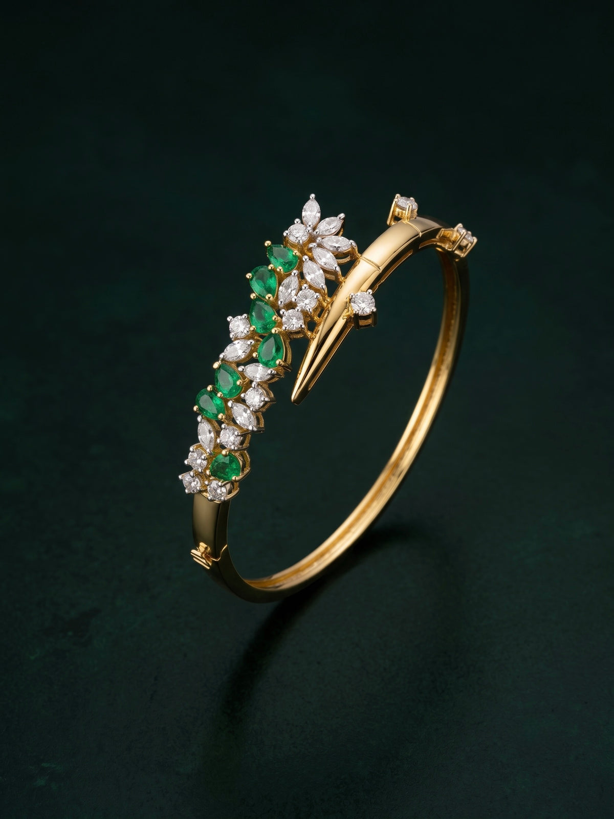 Pure Silver Green Zenith  Bracelet
