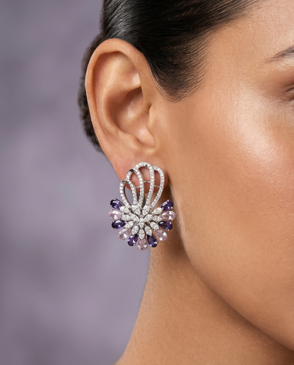 Lavender & Pearl Bloom Studs