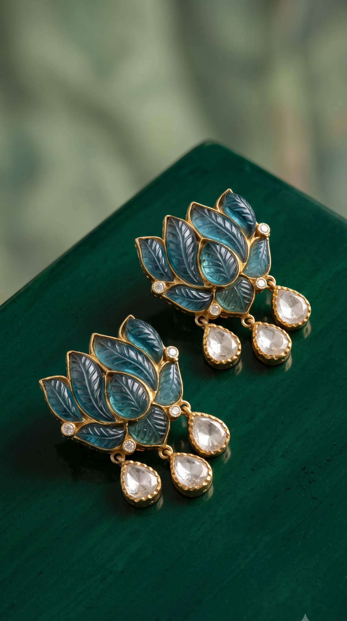 92.5 Silver Moissanite Padma Studs