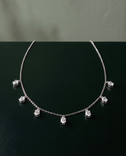Pure Silver Cascade Chain Pendant