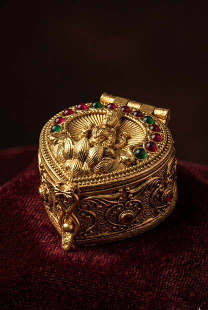 Golden Padma Coin Box
