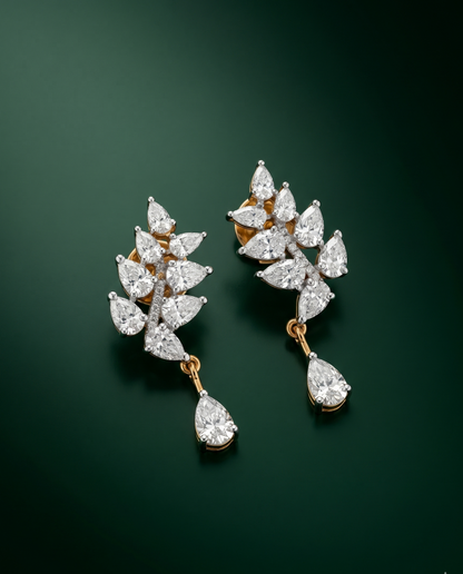 Pure Silver Floating Pear Drops