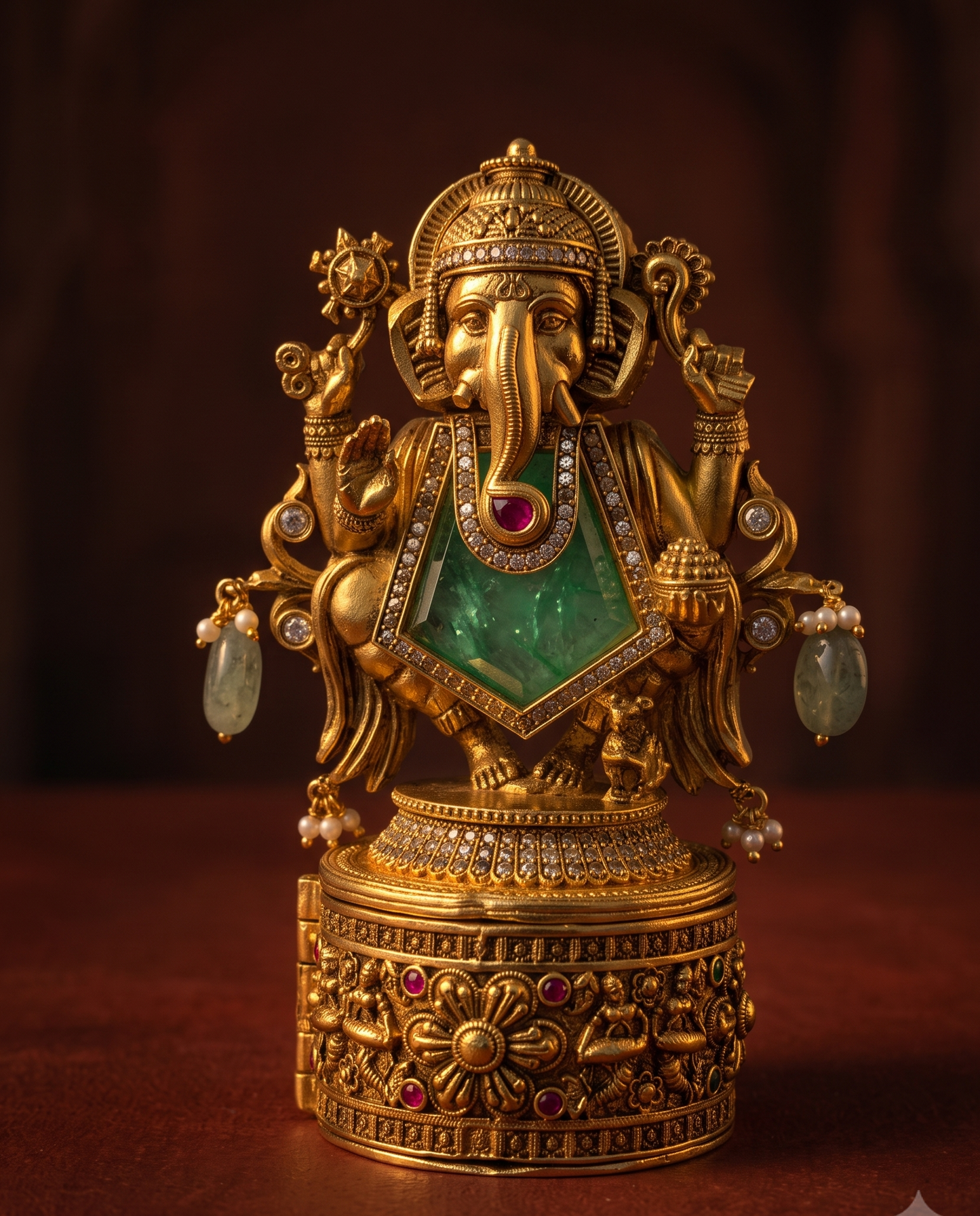 Golden Gajraj Coin Box