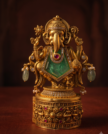 Golden Gajraj Coin Box