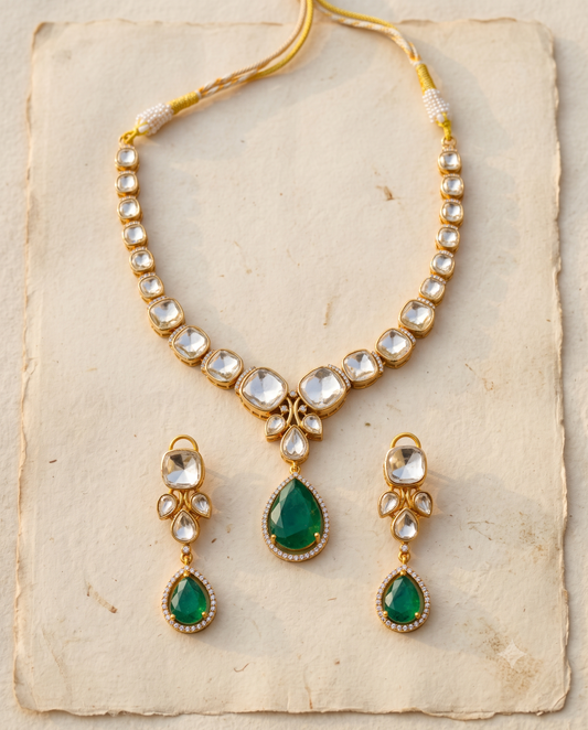 Classic Polki Necklace Set