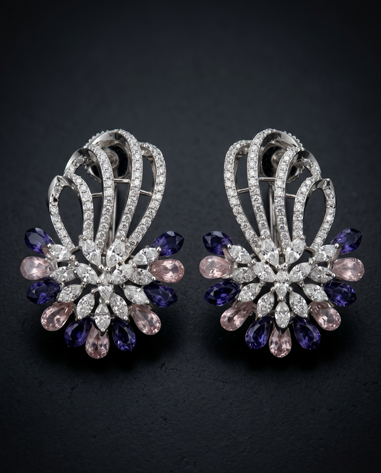 Lavender & Pearl Bloom Studs